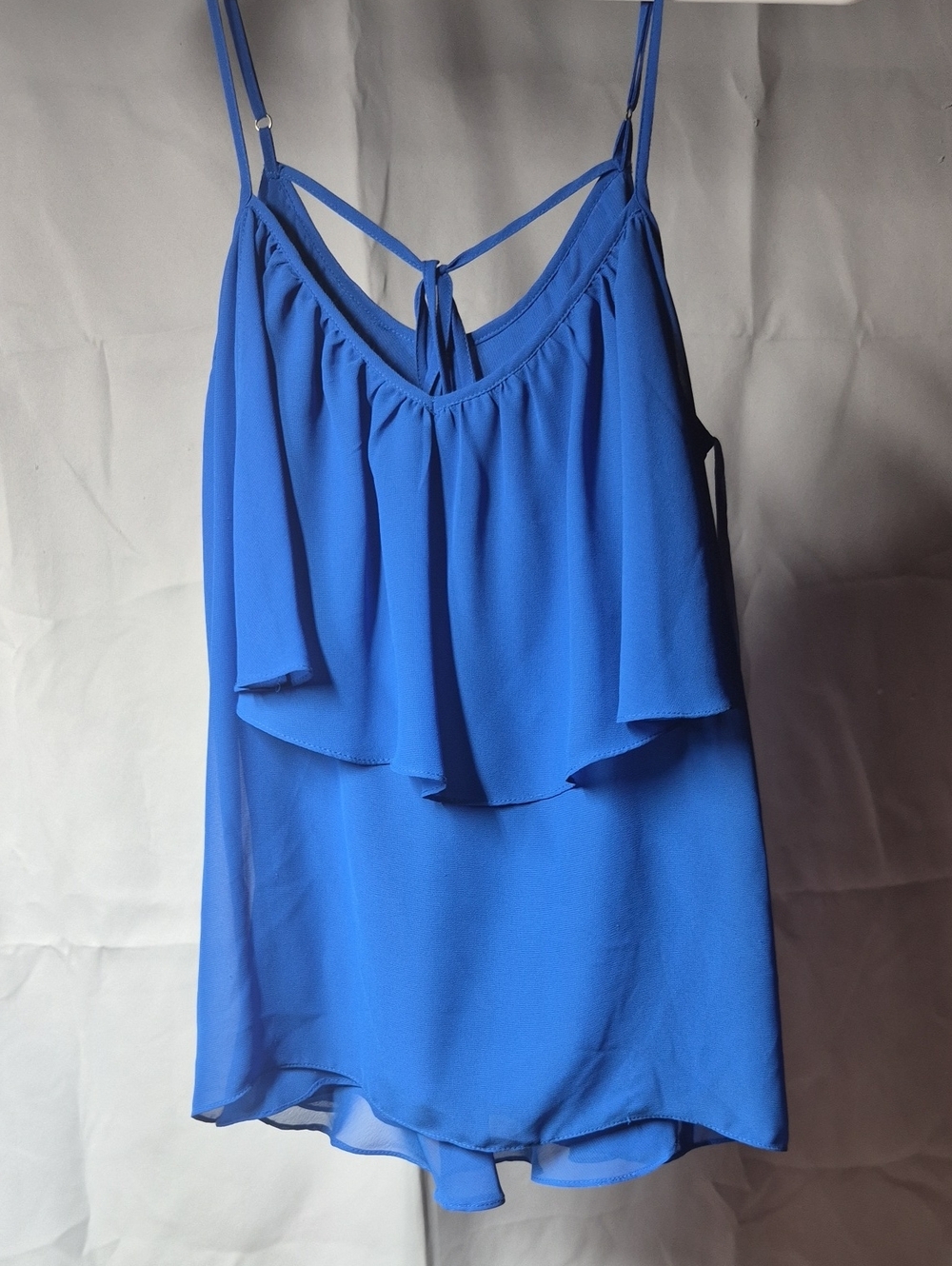 Gianni Bini Royal Blue Ruffled Cami - Picture 1 of 3